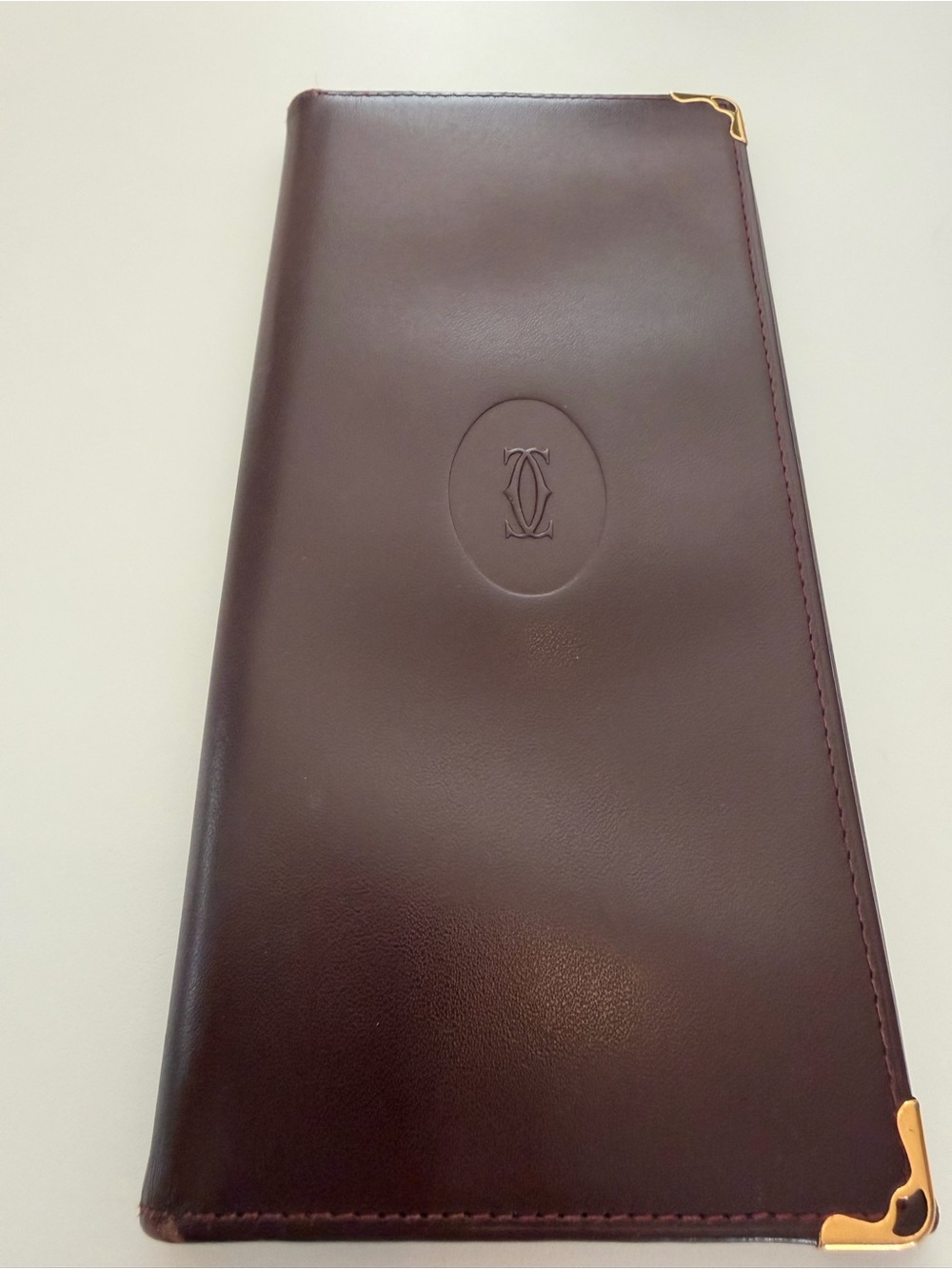 Cartier Burgundy Les Must de Cartier Calfskin Wallet